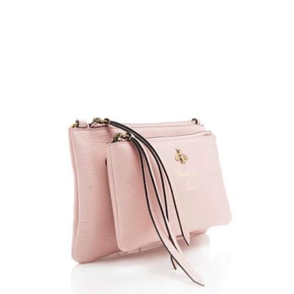 SOLDGucci Leather Blind For Love Bee Crossbody Bag - Picture 2 of 6